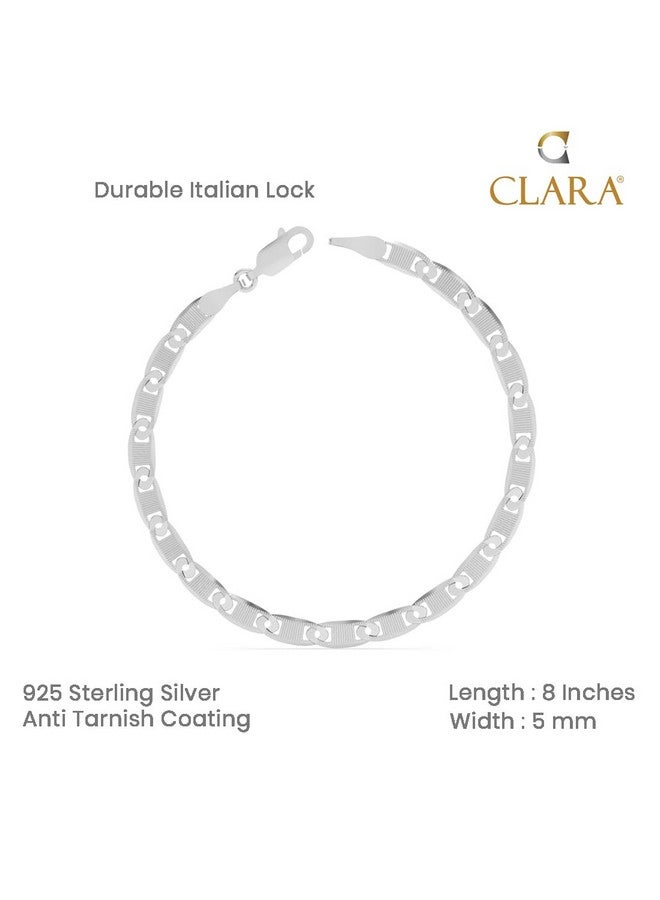 Clara Pure 925 Sterling Silver Zoltan Men Bracelet in 8 inches | Gift for Men and Boys| With Certificate of Authenticity and 925 Stamp - Image 5