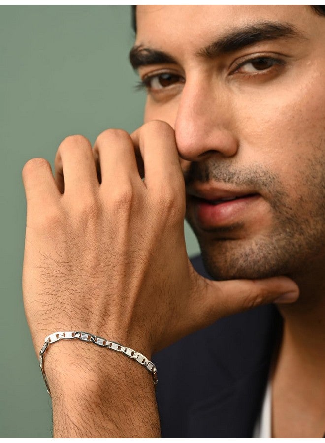 Clara Pure 925 Sterling Silver Zoltan Men Bracelet in 8 inches | Gift for Men and Boys| With Certificate of Authenticity and 925 Stamp - Image 4