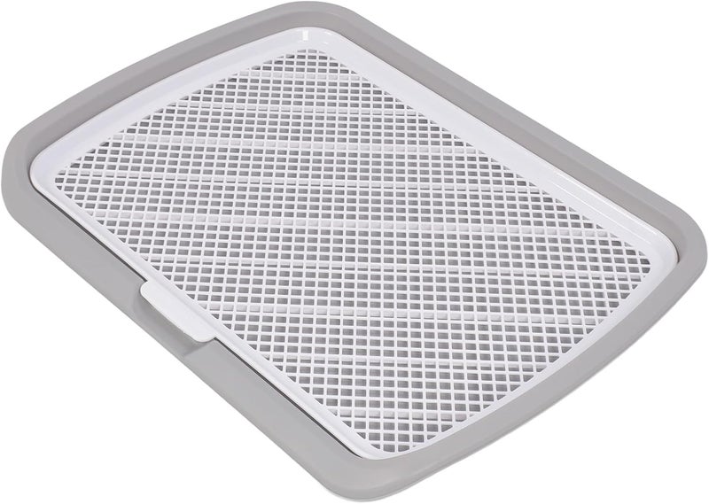 Zunate Puppy Potty Training Tray with Detachable Washable Mesh Top, Low Entry Design for Small Dogs, Prevents Spills, Keeps Paws Clean (Gray) - Image 4