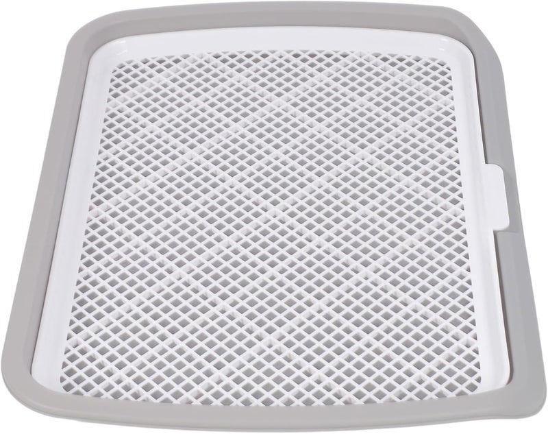 Zunate Puppy Potty Training Tray with Detachable Washable Mesh Top, Low Entry Design for Small Dogs, Prevents Spills, Keeps Paws Clean (Gray) - Image 3
