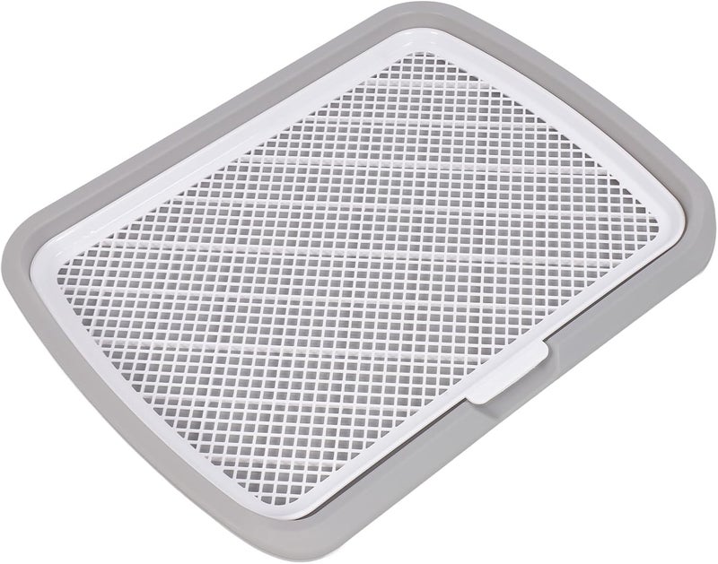 Zunate Puppy Potty Training Tray with Detachable Washable Mesh Top, Low Entry Design for Small Dogs, Prevents Spills, Keeps Paws Clean (Gray) - Image 5
