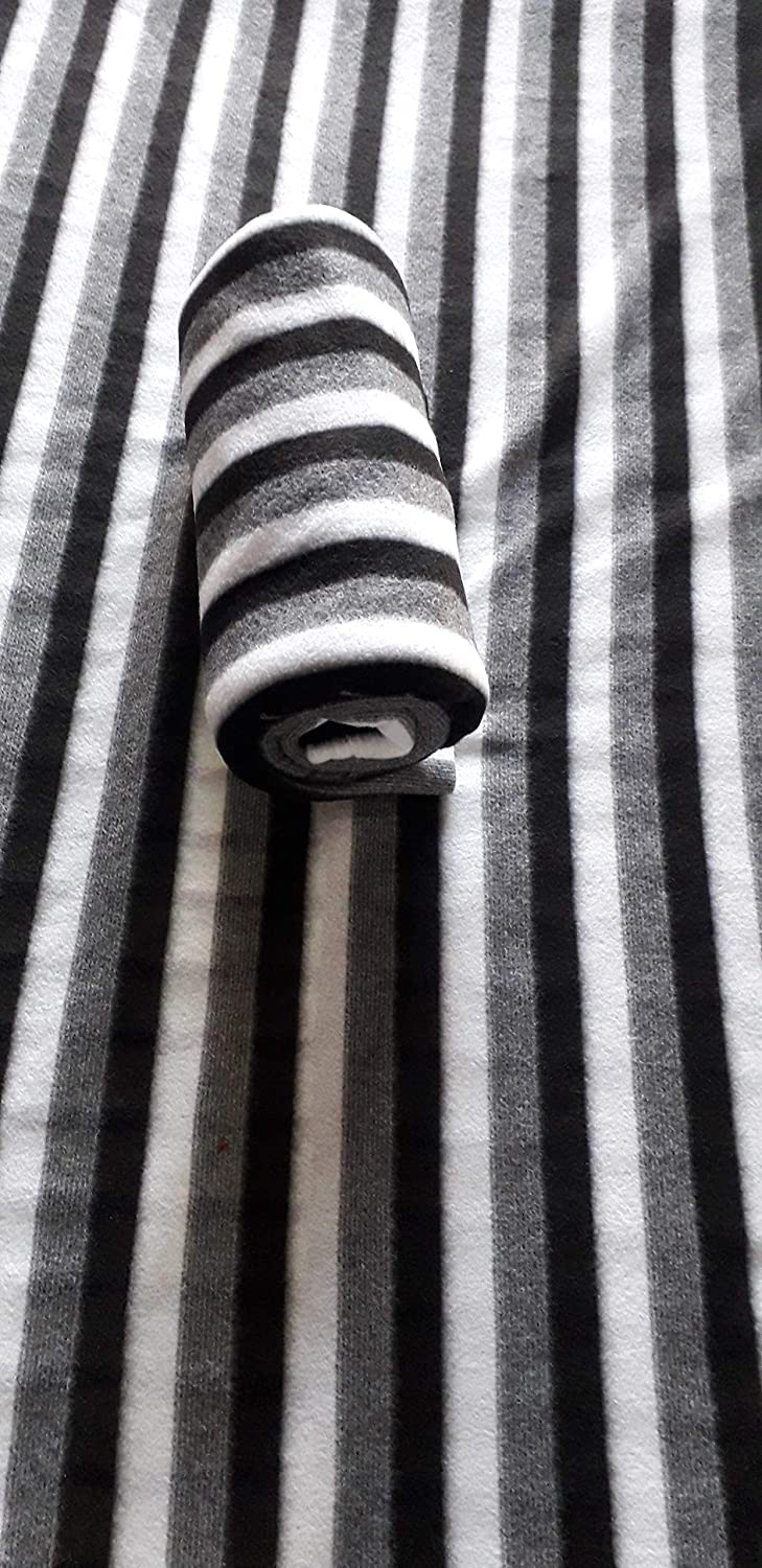 MAMRAJ Stylish Polar Striped Single Bed AC Fleece Wool Blanket - 58x88 Inch (Black and White) Skin Friendly. - Image 3