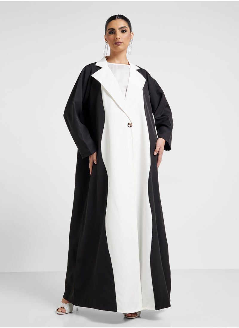 Khizana Two Toned Abaya With Sheila  - Image 1