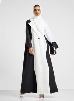 Khizana Two Toned Abaya With Sheila  - Image 5