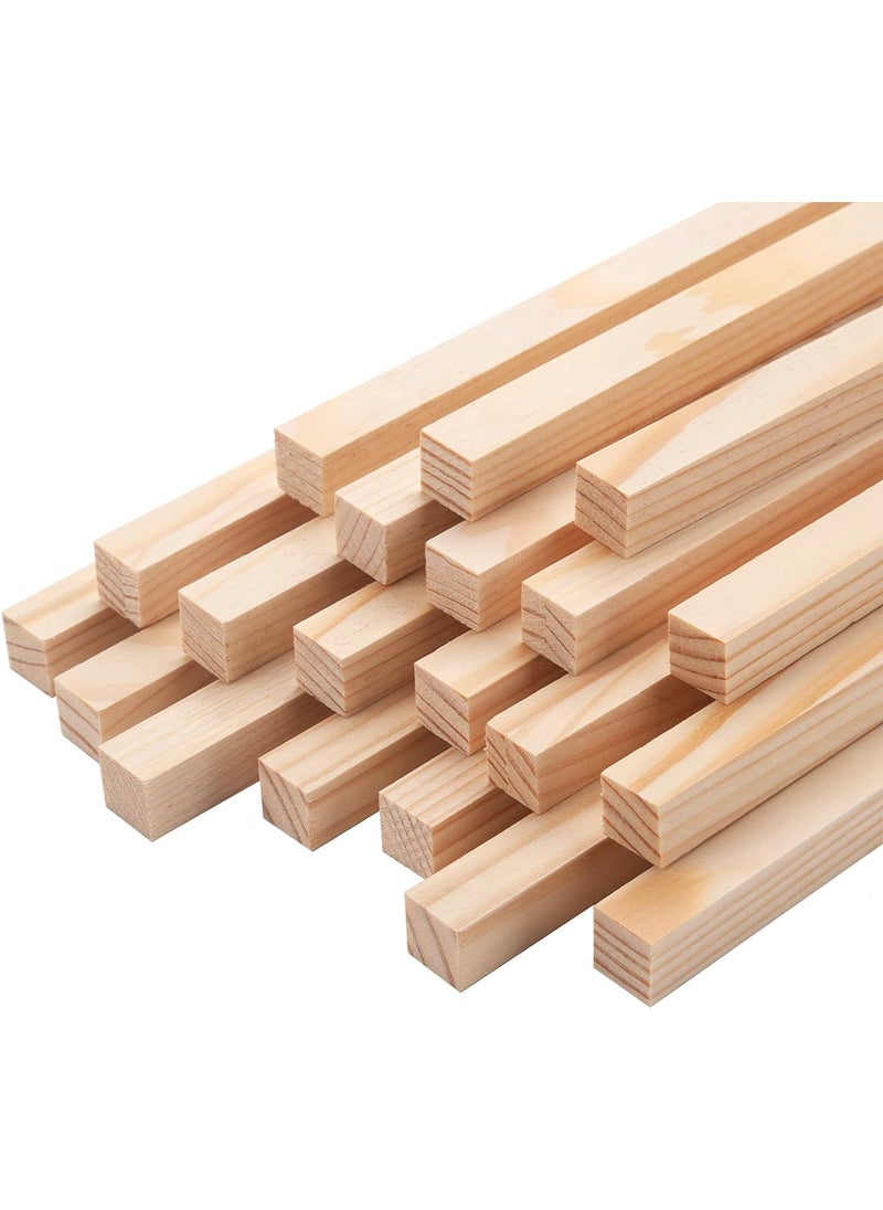 Wooden Strips for Crafts and DIY Projects Assorted Sizes Natural Size 1cm1cm30cm 1 1 30cm 50 Pieces 