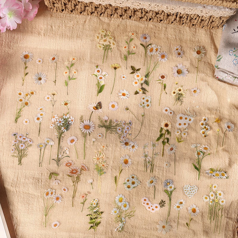 Nature Series Book Series Handbook Waterproof Transparent Pvc Sticker Diy Plant Flower Simulation Flower Vintage Stationery Sticker - Image 5