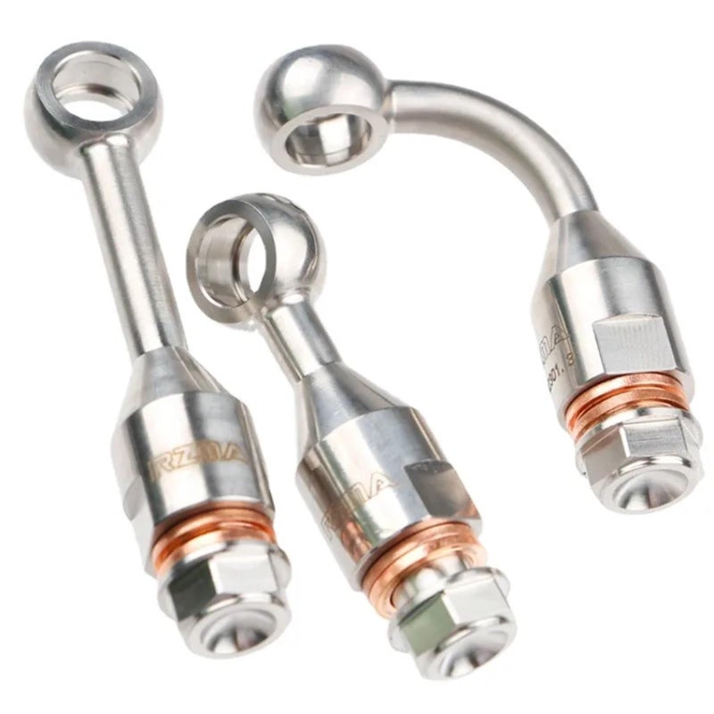 Stainless Steel 304 Hydraulic Brake Clutch Hose Line Pipe Banjo Fitting 50mm For Motorcycle - Image 2