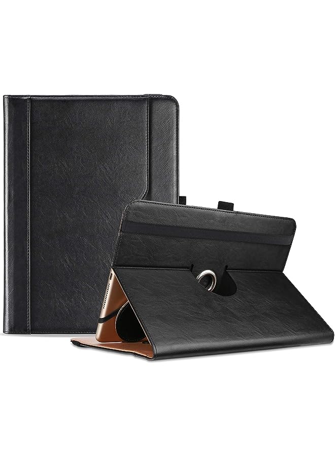 Procases 9"-10.1" Inch Universal Tablet Case, Protective Cover Stand Folio Case for 9 10 10.1 Inch Android Touchscreen Tablet, with 360 Degree Rotatable Kickstand and Multiple Viewing Angles -Black - Image 1