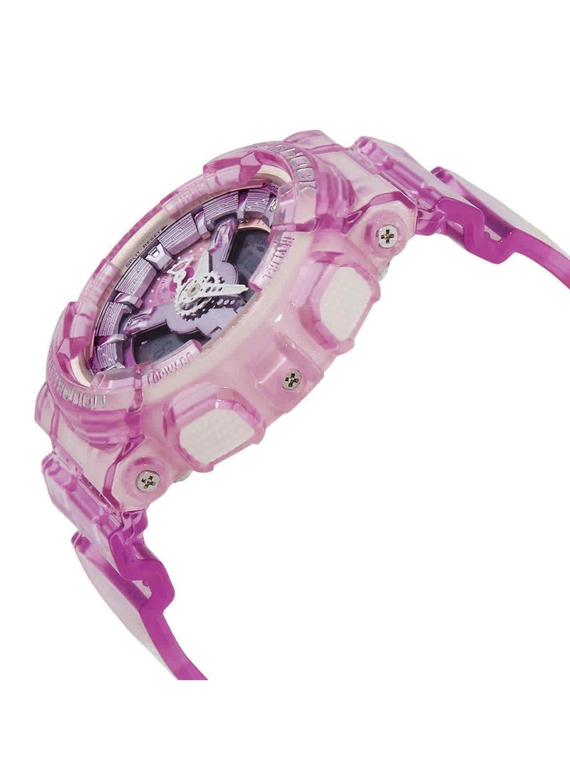 كاسيو G-Shock ساعة نسائية وردي شفاف تناظري رقمي GMA-S110VW-4ADR - Image 2