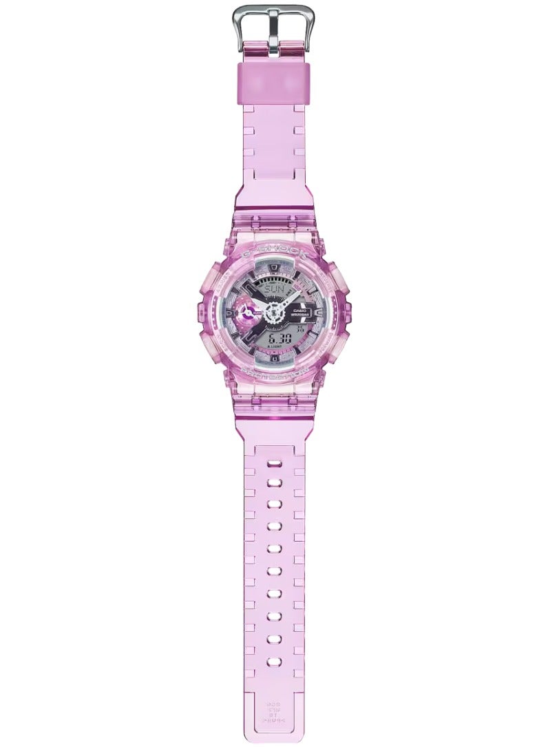 كاسيو G-Shock ساعة نسائية وردي شفاف تناظري رقمي GMA-S110VW-4ADR - Image 3
