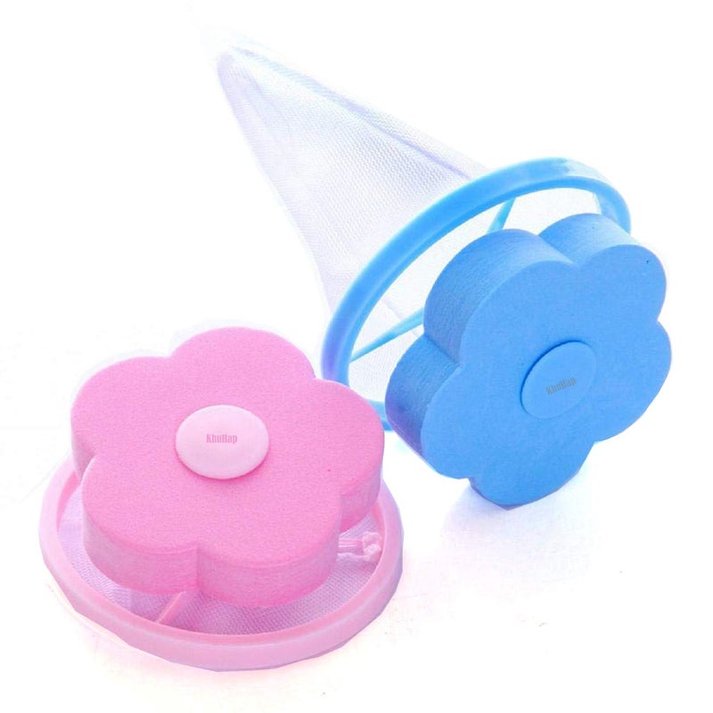PallRin 1 Pc Washing Machine Floating Lint Mesh Bag Net Pouch Washer Hair Catcher Washing Machine Lint Trap Reusable Washer Lint Catcher Hair Filter for Household ToolRandom Color - Image 1