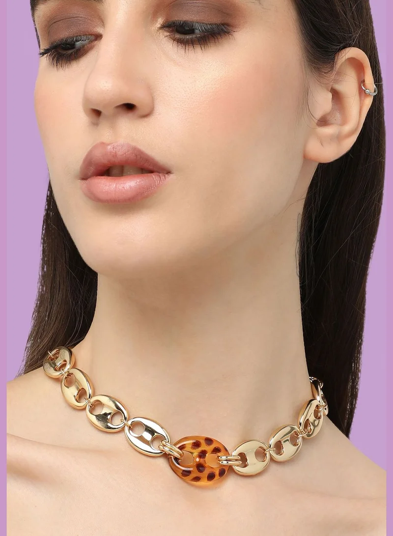 SOHI Gold Plated Designer Party Necklace For Women