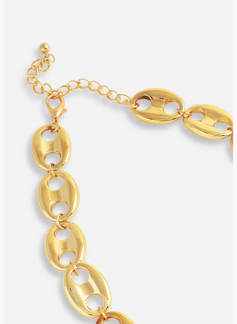 SOHI Gold Plated Designer Party Necklace For Women