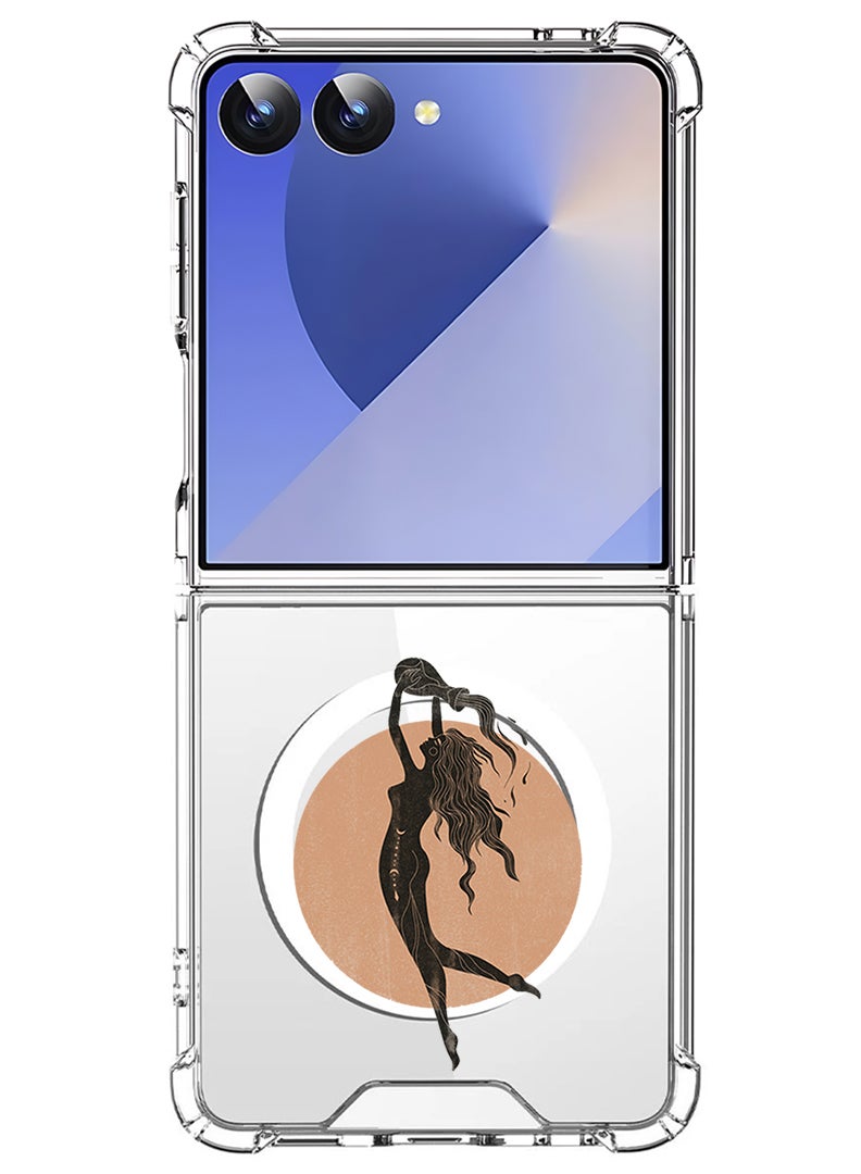 Theodor Magnetic Case for Samsung Galaxy Z Flip 7 Compatible with MagSafe Wireless Charging, Shockproof Phone Bumper Cover Aquarius - Image 1