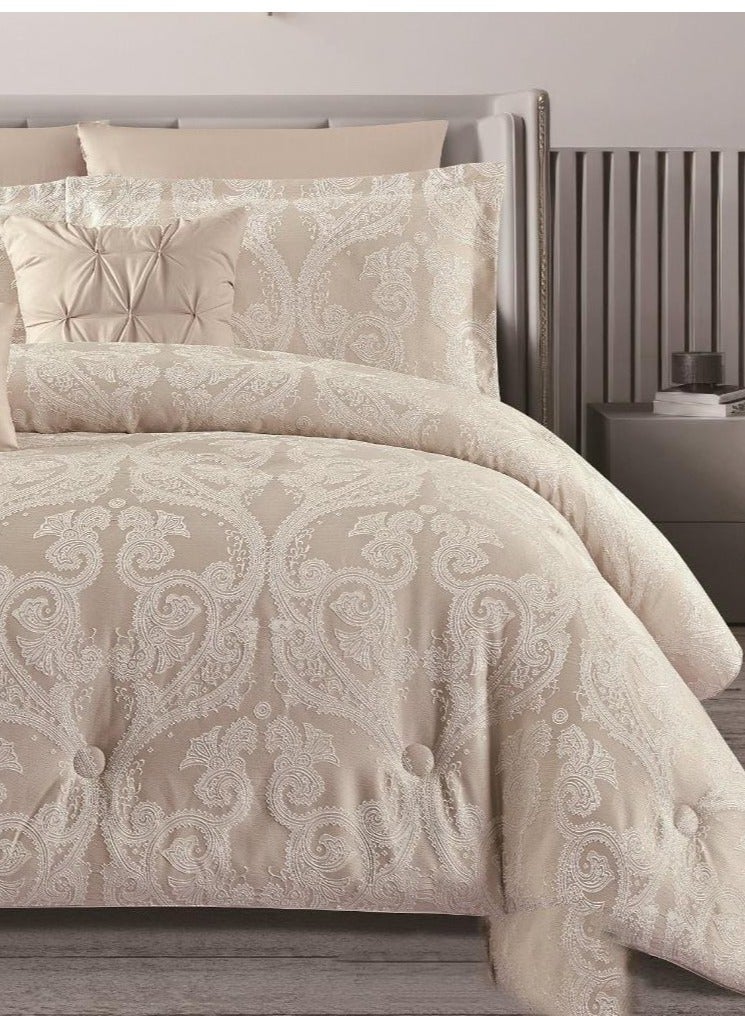 مفرش نفر صيفي منقوش ثقيل -لون بيج - Image 2