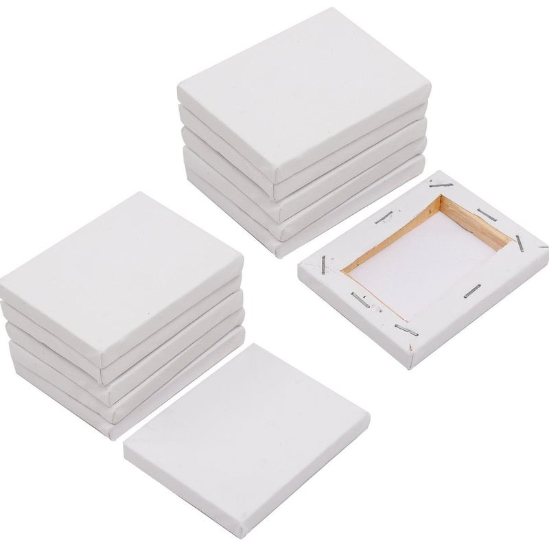 SL crafts SL crafts Mini Stretched Canvas 35x275 Inch Small Blank Canvas Pack of 12 