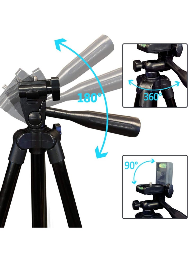 General - Extendable Travel Video Tripod Stand for Phone and Camera with Bluetooth Remote Shutter and Phone Clip, Compatible with iPhone  Android Phone - Image 1