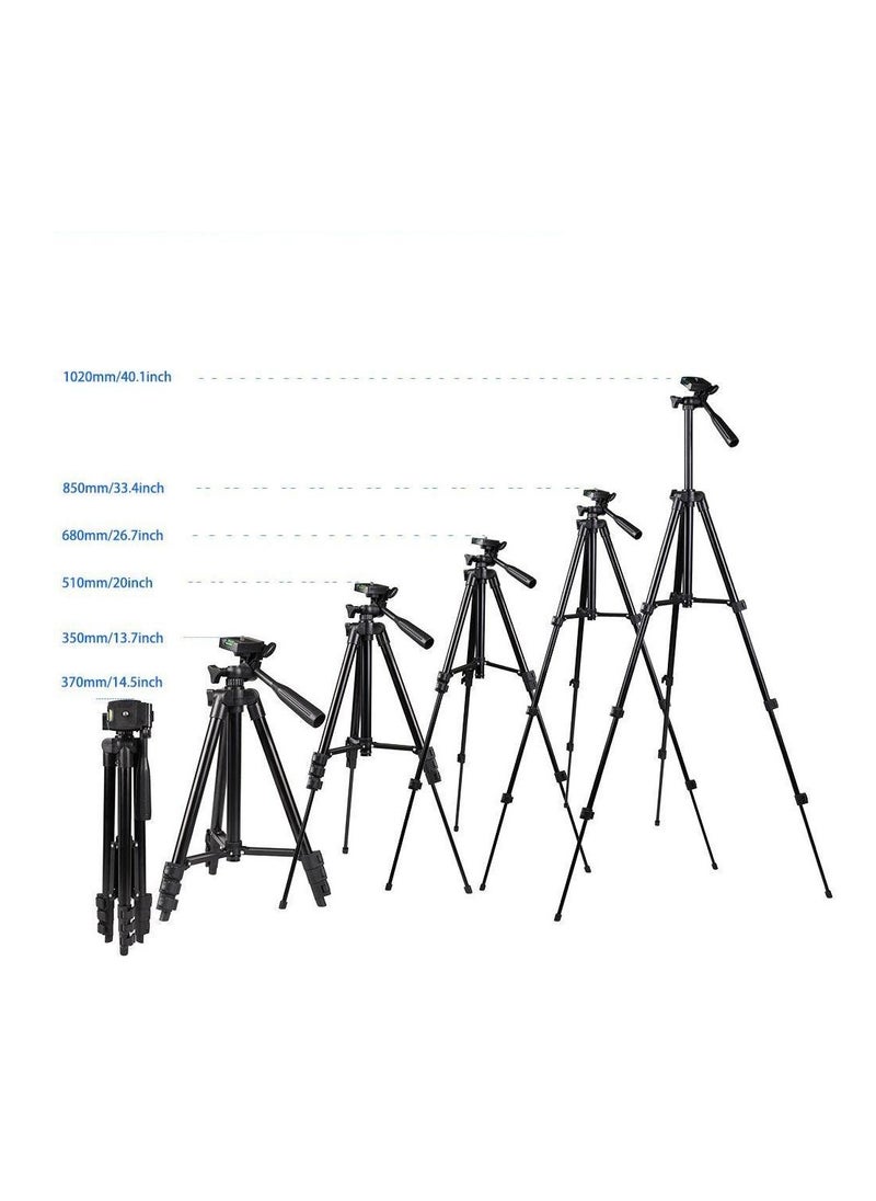 General - Extendable Travel Video Tripod Stand for Phone and Camera with Bluetooth Remote Shutter and Phone Clip, Compatible with iPhone  Android Phone - Image 1