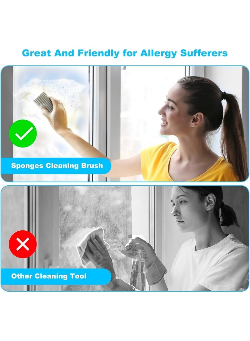 ChicAbode 4 حزمة رطبة نظيفة اسفنجة غبار، مسح سحري لتنظيف المنزل، إمدادات الغبار القابلة لإعادة الاستخدام للأطباق، الستائر، لوحات الأساس والصنابير - Image 4