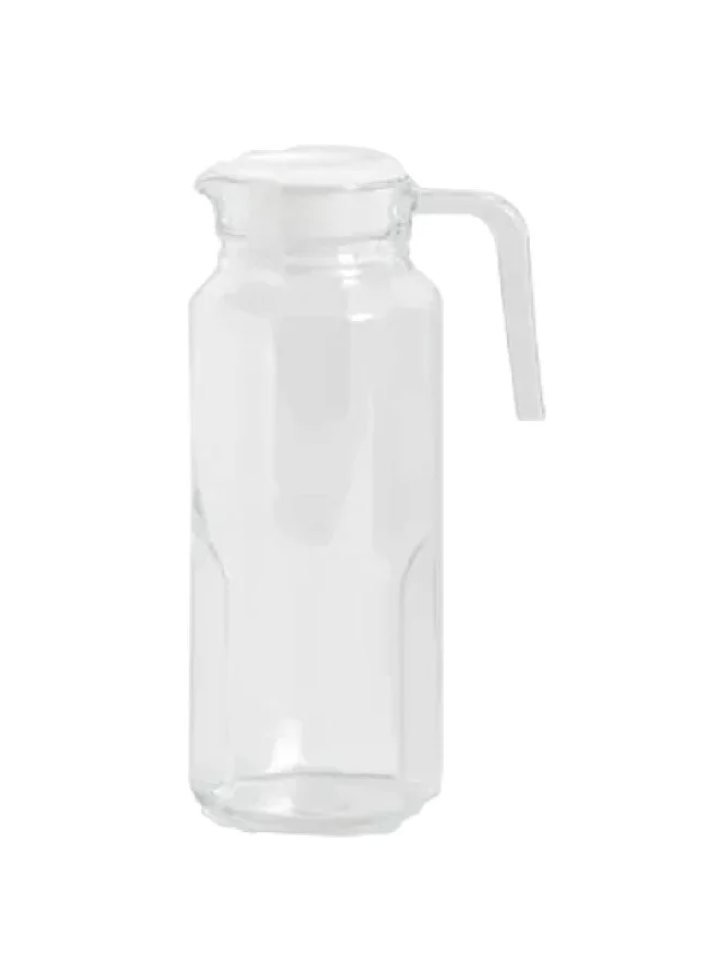 Luminarc Tuff Durable Fridge Glass Jug with Lid Clear 1.3 L V0487