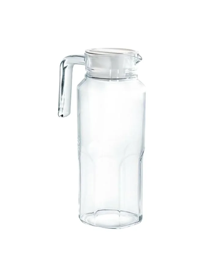 Luminarc Tuff Durable Fridge Glass Jug with Lid Clear 1.3 L V0487