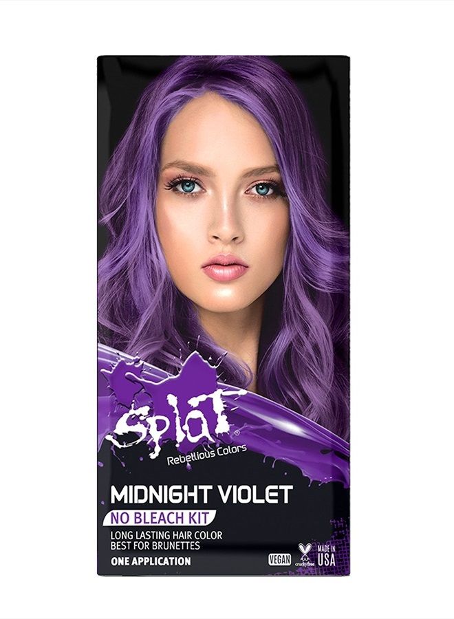 SPLAT Midnight Violet | 30 Wash No Bleach Semi-Perm Hair Dye | Vegan & Cruelty Free - Image 1