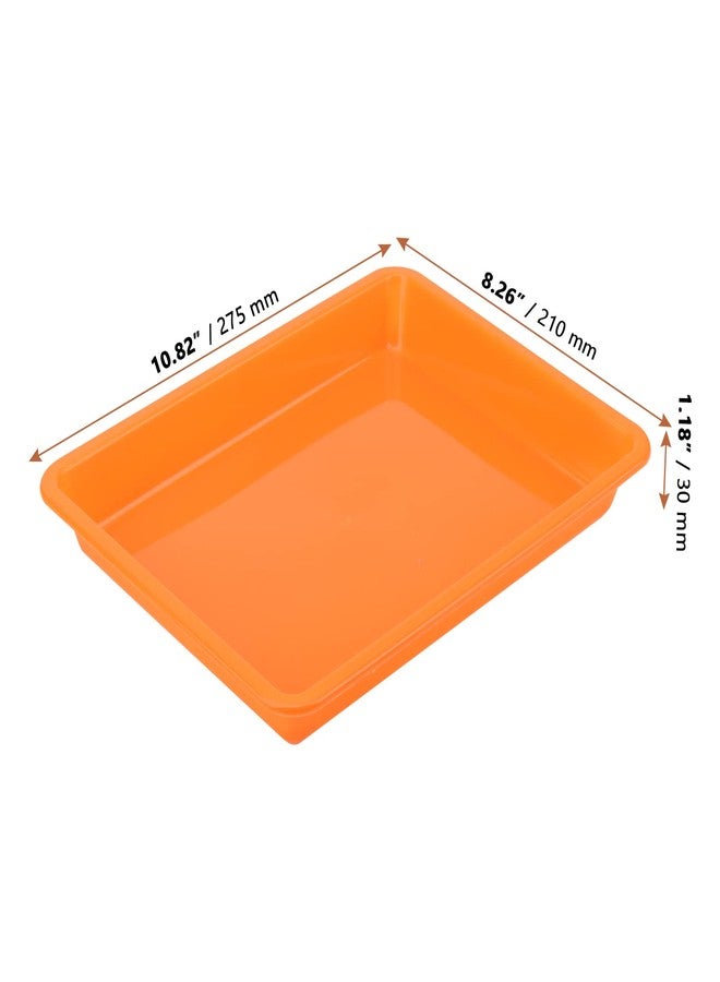 LEXININ 21 Pack 7 Colors Plastic Art Trays, 10.8 x 8.3 Inch Plastic Serving Trays, Multicolor Organizer Trays Plastic Crafts Tray for Kitchens, Bathrooms - Image 2
