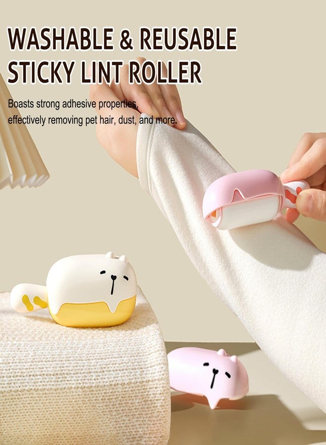 SAMIQU Portable Washable Lint Roller- Reusable Lint Roller,Travel Size,Cute Bear Shape Ball Remover,Extra Sticky for Pet Hair,Fuzz, Dust & Clothes(Set of 2) - Image 5