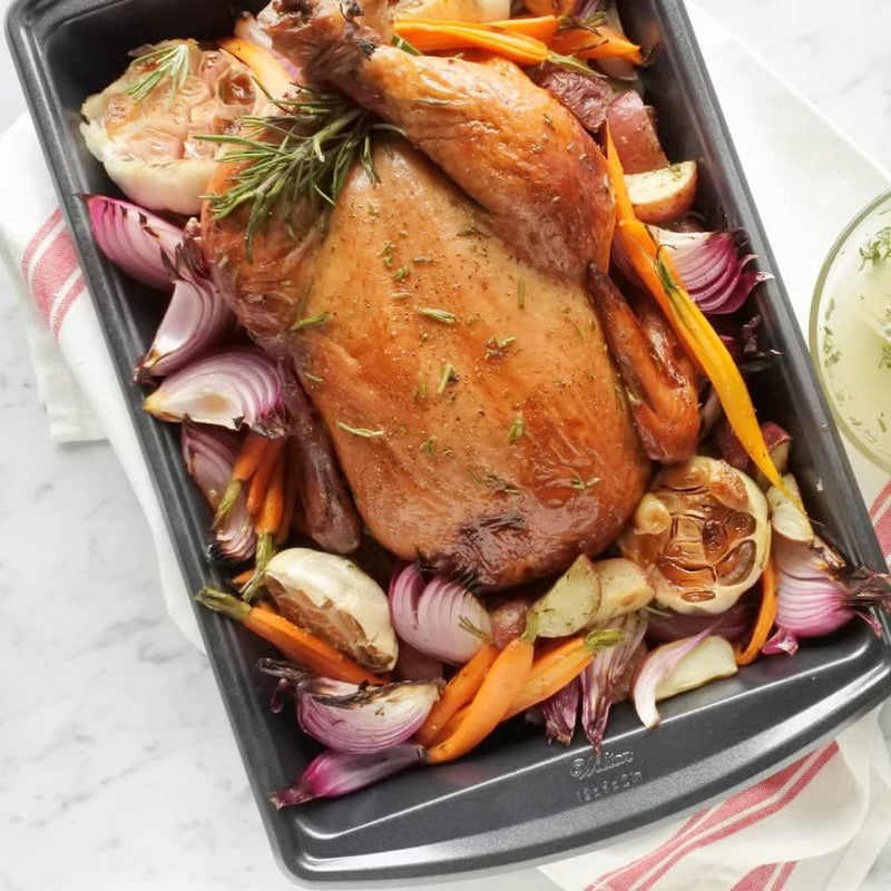 Wilton Advance Select 9x13 Inch Oblong Baking Pan Made without PFAS AntiWarping NonStick Cake Pan With DuraLast SiliconeInfused Coating Steel - Image 4