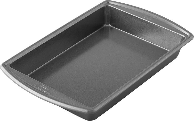 Wilton Advance Select 9x13 Inch Oblong Baking Pan Made without PFAS AntiWarping NonStick Cake Pan With DuraLast SiliconeInfused Coating Steel - Image 1