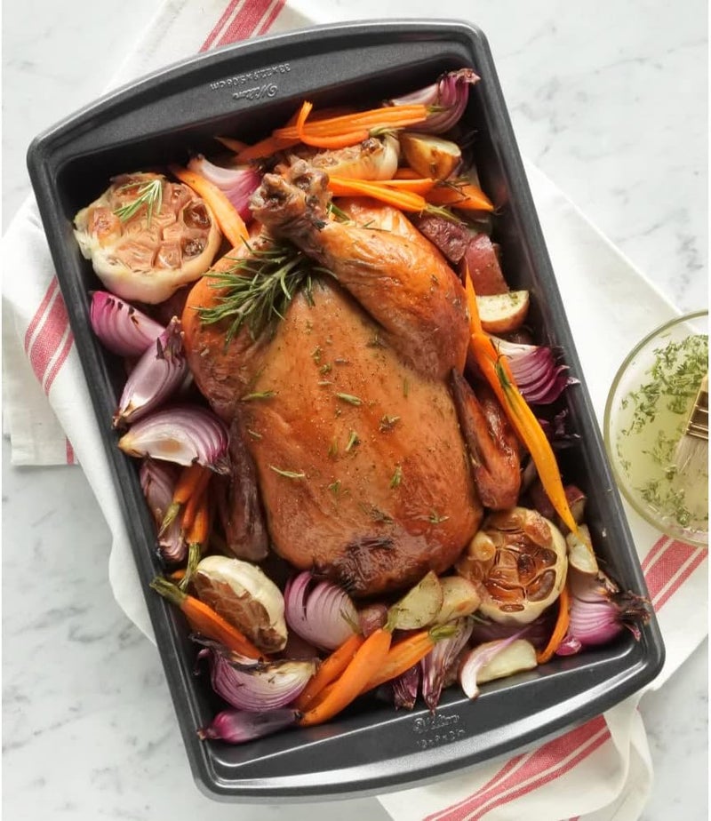 Wilton Advance Select 9x13 Inch Oblong Baking Pan Made without PFAS AntiWarping NonStick Cake Pan With DuraLast SiliconeInfused Coating Steel - Image 3