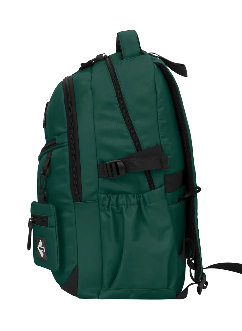 بارا جون Parajohn School Bag 19 Inch for Boys & Girls, Lightweight Backpack with Laptop Compartment, Spacious Storage & Side Bottle Pocket, Green