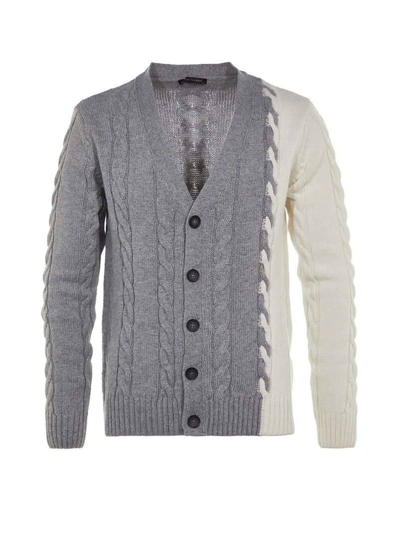 trendyol Cable Knit Button Cardigan