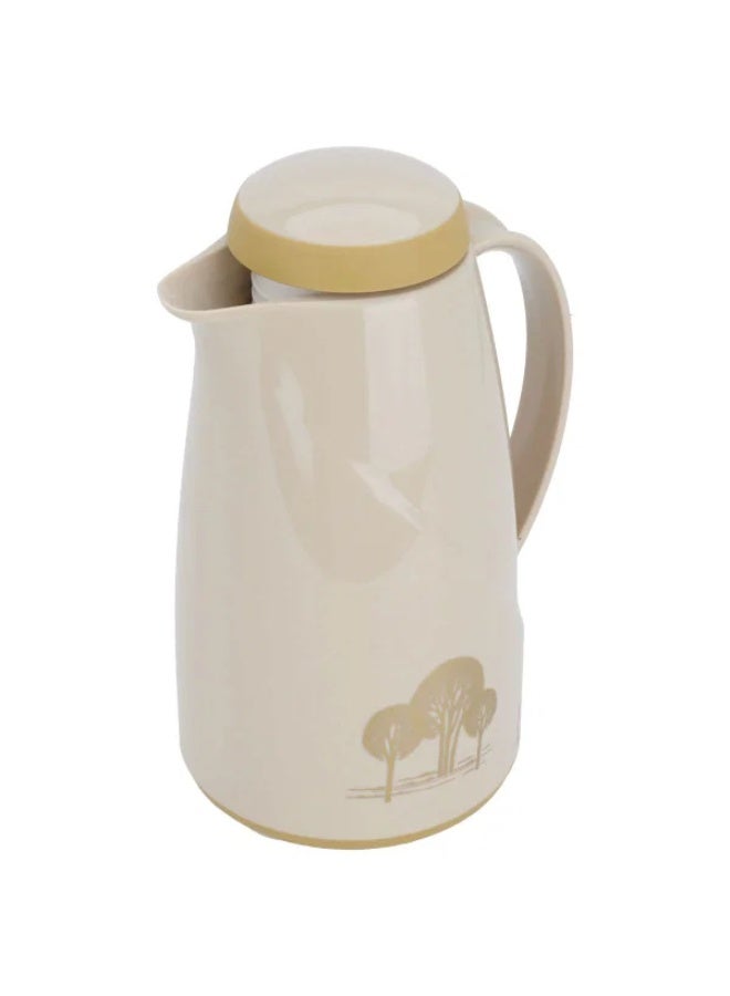 helios thermos, 1 liter, glass inner container, plastic outer shell - beige - Image 3