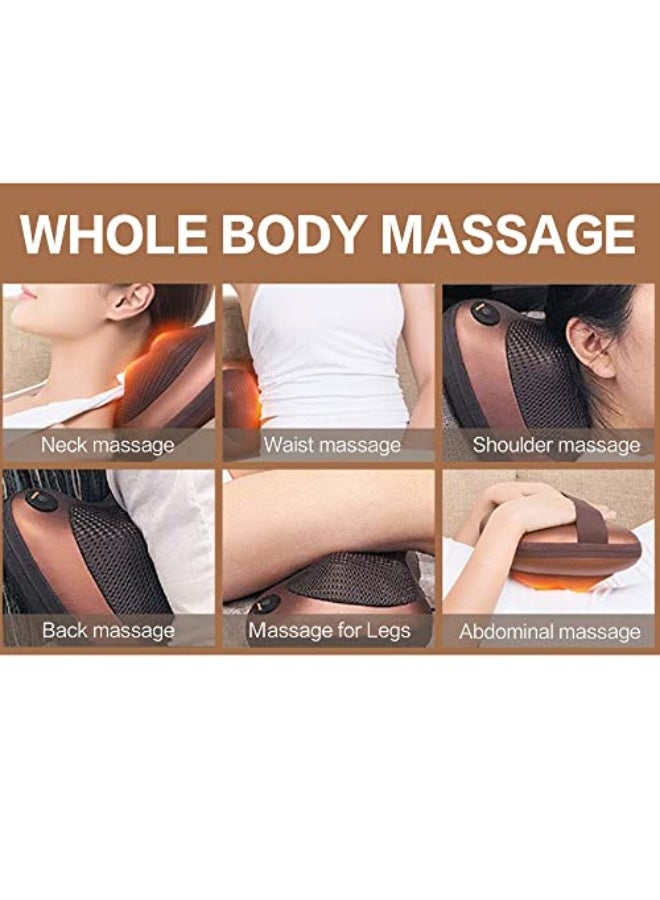 Loquat Back Massager with Heat, Shiatsu Back and Neck Massager with Deep Tissue Kneading, Electric Back Massage Pillow for Back, Neck, Shoulders, Legs, Foot, Body Muscle Pain Relief, Use at Home, Car, Office - Image 4