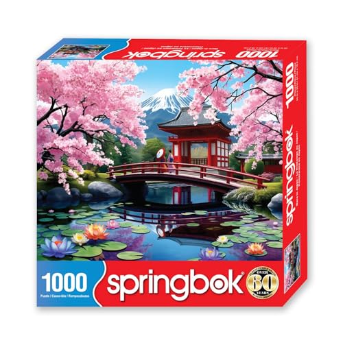 Springbok Haru in Japan 1000 Piece Jigsaw Puzzle for Adults Cherry Blossom Garden Unique Cut Pieces Made in USA - Image 5