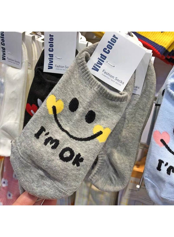 Women's Casual Cotton Ankle Socks Set – Soft and Comfortable Everyday Socks (5 Pairs + 1 Gift) – Modern Designs - Image 3