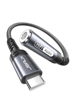 JSAUX JSAUX USB Type C to 3.5mm Female Headphone Jack Adapter, USB C to Aux Audio Dongle Cable Cord Compatible with iPhone 15 Pro Max/15 Pro/15, Samsung Galaxy S24/S23/S22/S21 Ultra, iPad Pro, Pixel 8 Grey  - Image 1