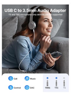 JSAUX JSAUX USB Type C to 3.5mm Female Headphone Jack Adapter, USB C to Aux Audio Dongle Cable Cord Compatible with iPhone 15 Pro Max/15 Pro/15, Samsung Galaxy S24/S23/S22/S21 Ultra, iPad Pro, Pixel 8 Grey  - Image 5