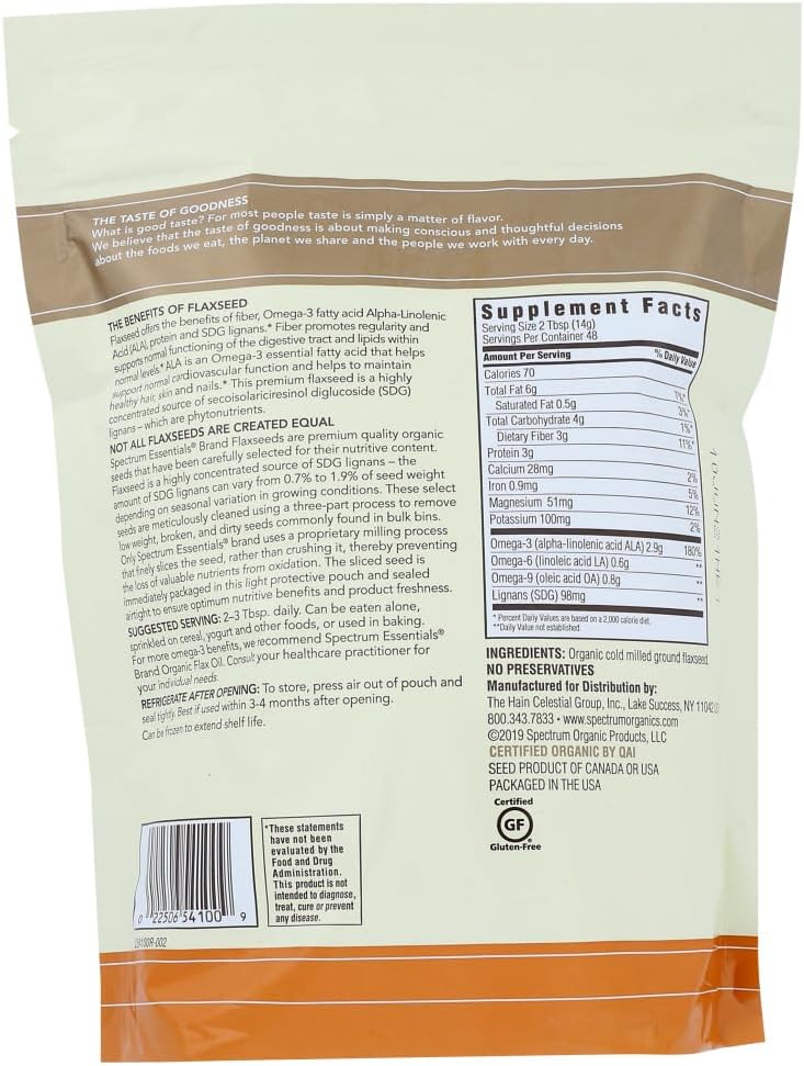 Spectrum Essentials Organic Ground Flaxseed - Image 3