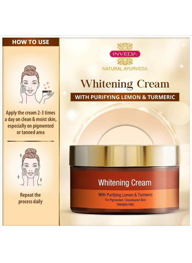 Inveda Brightening Cream with Purifying Lemon and Turmeric, Helps to Reduce Dark Spots, Gives Fair, Healthy and Even Tone Skin, 50ml - Image 3