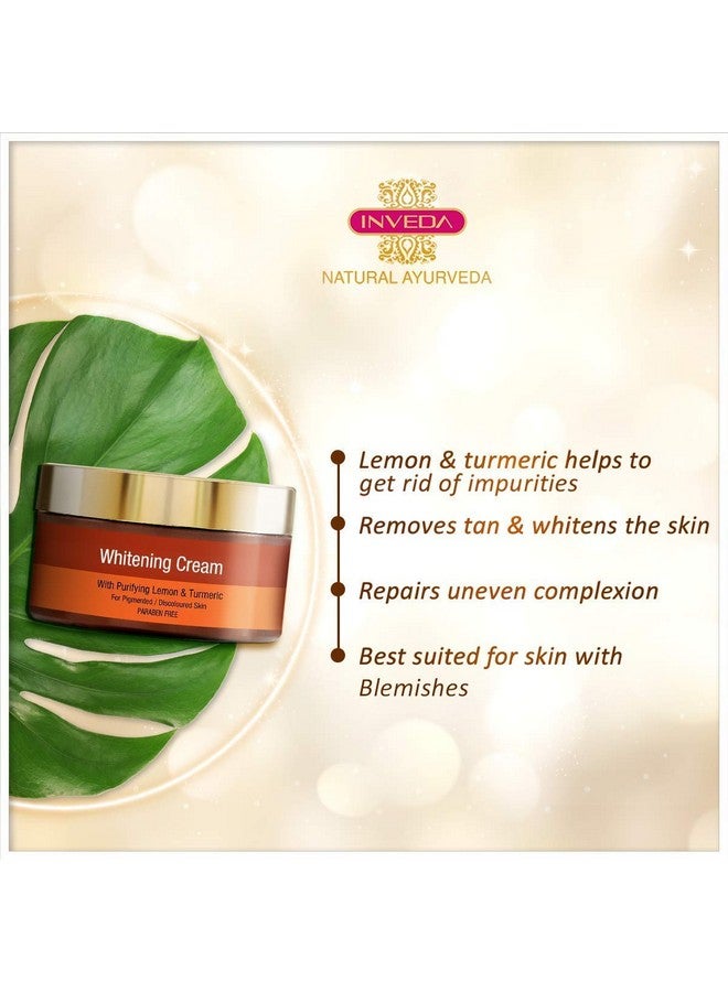 Inveda Brightening Cream with Purifying Lemon and Turmeric, Helps to Reduce Dark Spots, Gives Fair, Healthy and Even Tone Skin, 50ml - Image 2