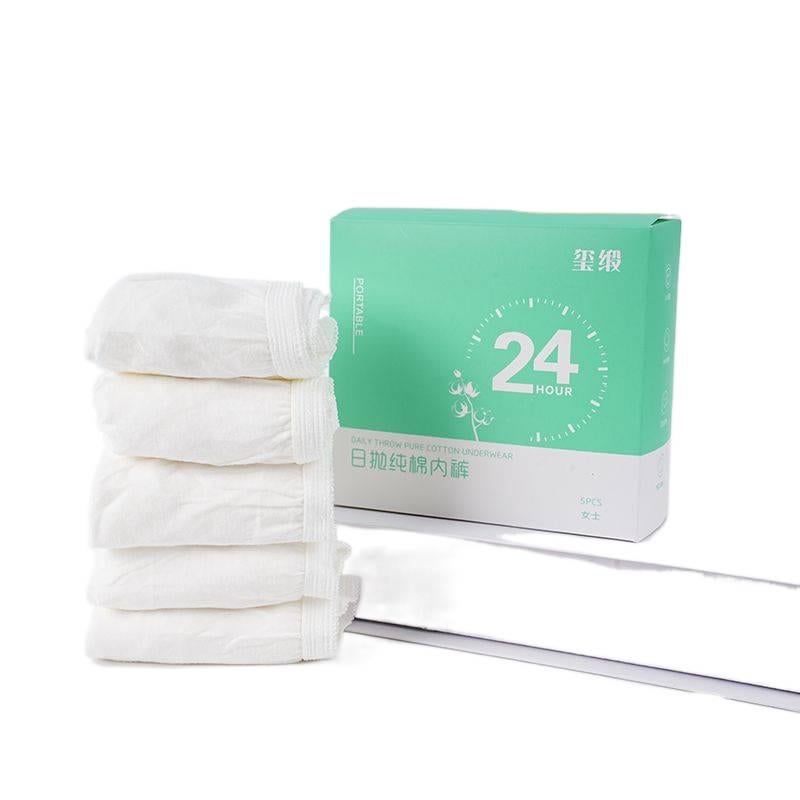 20 Pack Disposable Underwear Women Maternity Postpartum Recovery Travel Business Trip No-wash Sterile Cotton Size M - Image 1