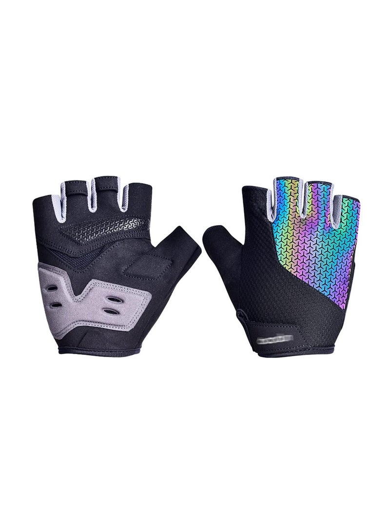 SOLARAE Cycling Gloves,  Half Finger Cycle Gloves, Mountain Road Bike Gloves for Men Women Anti-slip Shock Absorbing Pad Bike Gloves Road Racing No-Slip Breathable Cycle Mitts for Men Women - Image 1