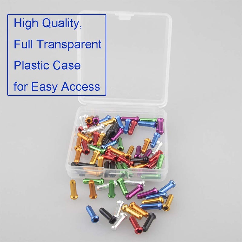 Vturboway 8 Color 80 Pcs, Cable End Crimps, Bike Cable End Caps, Alloy Road Mountain Bikes Brake Tips Shifter, 10 Pcs For Each Color Of Red Black Golden Silver Green Blue Purple Orange - Image 4