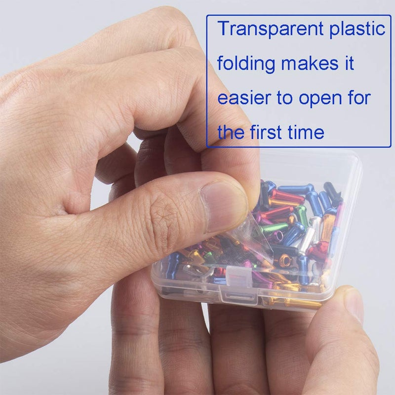 Vturboway 8 Color 80 Pcs, Cable End Crimps, Bike Cable End Caps, Alloy Road Mountain Bikes Brake Tips Shifter, 10 Pcs For Each Color Of Red Black Golden Silver Green Blue Purple Orange - Image 5