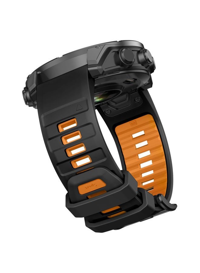 OVERSTEP Strap for Garmin Fenix 8 AMOLED 47 mm/Fenix 8 Solar 47 mm, Soft Silicone Replacement Strap for Garmin Epix Pro 47 mm/Fenix 7/Fenix 6/Fenix 5/Approach S60/S62, 22MM, Silicone - Image 1
