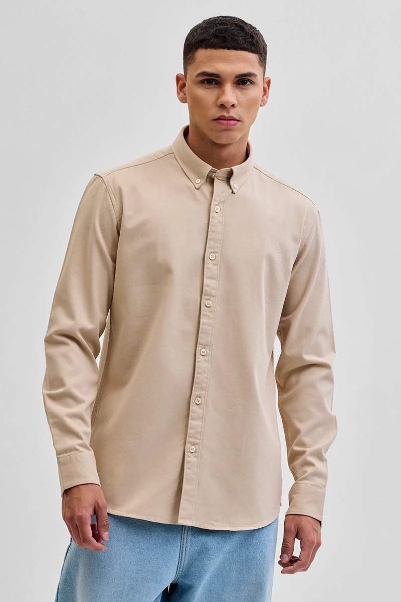 SNITCH قميص بيج سادة تويل