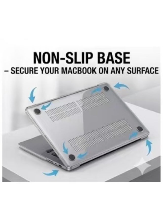 Captaintech Case for MacBook Air 13.6-Inch, Crystal Clear Hard Shell Cover, Fits 2025-2022 (Models :A3240, A3113, A2681) - Image 4