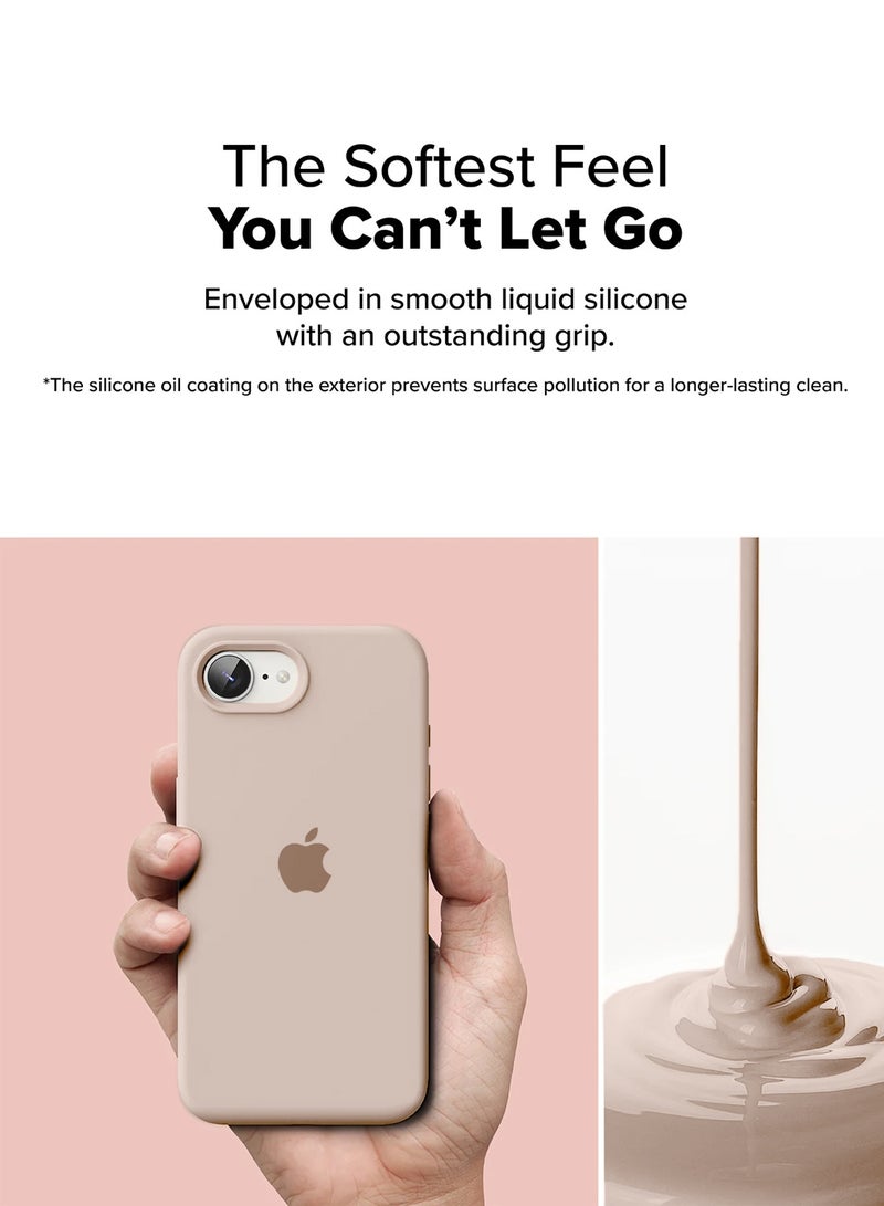 Wtech Apple iPhone 16e 5G 2025 Premium Soft Liquid Silicone Case Cover (MCRPSN) - Beach - Image 3